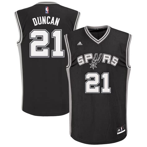 Tim Duncan San Antonio Spurs adidas Road Replica Jersey 